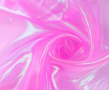 3.3 Yard Long Hot Pink Iridescent Organza Fabric