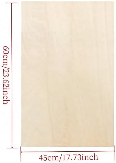 12 Pack Basswood Sheets Plywood Board 18 x 24 x 1/8 Inch- 3mm Thick Unfinished