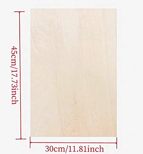 12 Pack Basswood Sheets Plywood Board 12 x 18 x 1/8 Inch- 3mm Thick Unfinished