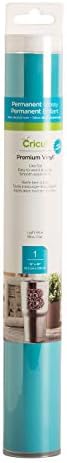 Cricut Premium Permanent Vinyl, Light Blue - 4ft Roll - Compatible