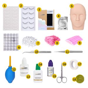 LASHVIEW Eyelash Extension Kit, Lash Extension Practice Kit,