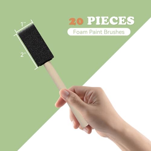 20 Pcs Foam Paint Brushes, Foam Brushes
