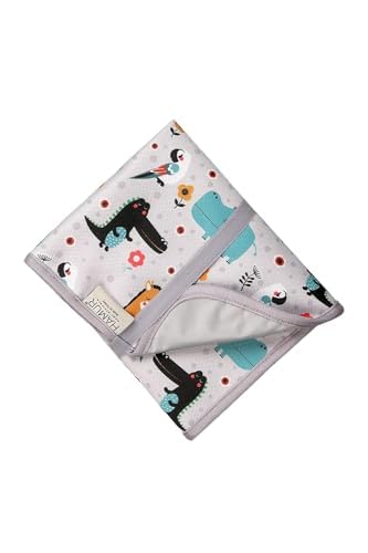 Hamur Home Portable Changing Pad – Waterproof, Washable & Easy Wipe Clean, Foldable Travel Baby Changing Mat for Diaper Bag, Compact & Lightweight, Must-Have for Newborns (Animal Pattern)