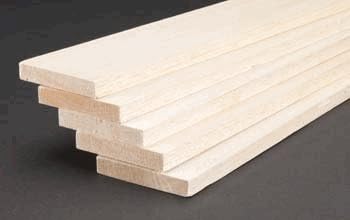 Balsa Wood 1/2 X 3 X 36