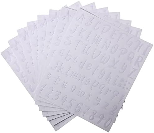 Outus 576 Pcs 8 Sheets Letters Stickers Vinyl Alphabet Number Decals Back to