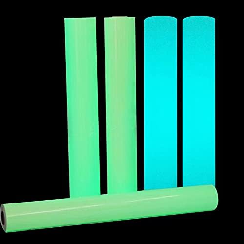 Glow in The Dark Heat Transfer Vinyl Rolls Luminous Green Iron on Vinyl 12Inch
