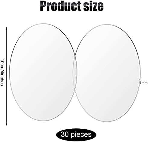 Jetec 30 Pcs 4 Inch Acrylic Circle Blanks Clear Disc Round Transparent Acrylic