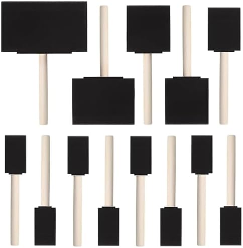 13 Pcs Foam Paint Brushes 5 Sizes, Touch Up, DIY Craft Projects