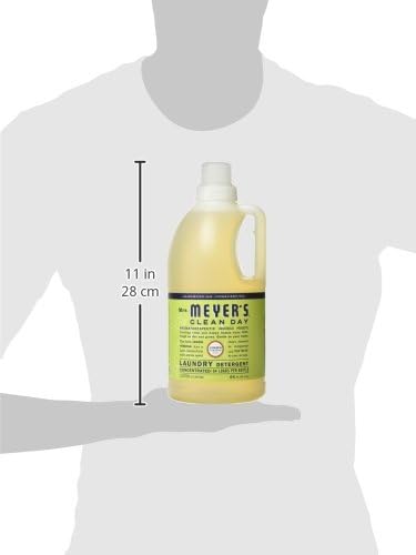 MRS. MEYER'S CLEAN DAY Liquid Laundry Detergent, Infused with Essential Oils, Lemon Verbena, 64 oz - Pack of 2 (128 Loads)