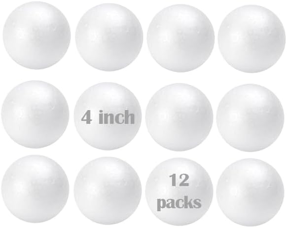Evershine 12 Pack 4 Inch Craft Foam Ball