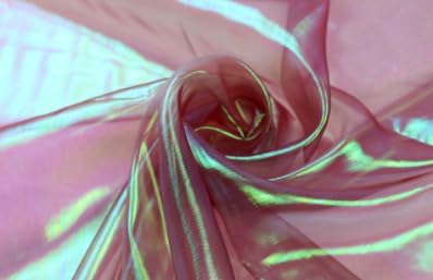 Wine-Red 3.3 Yard Long 59-Inch Wide Iridescent Organza Fabric