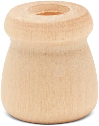 Bean Pot Candle Cups, 5/8 Inch, 1/4 Inch Hole, Wood Turnings