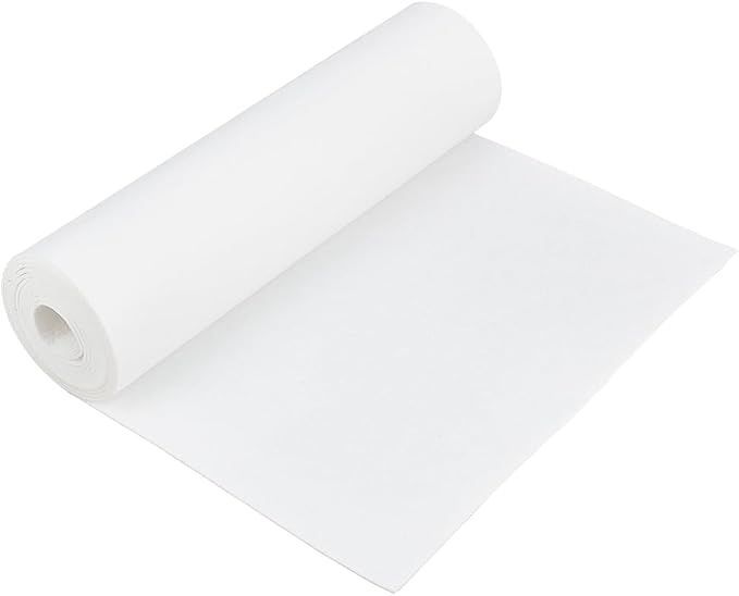 BENECREAT 118x15.7inch Felt Roll, Floral White Craft Felt Fabric, 2mm Thick