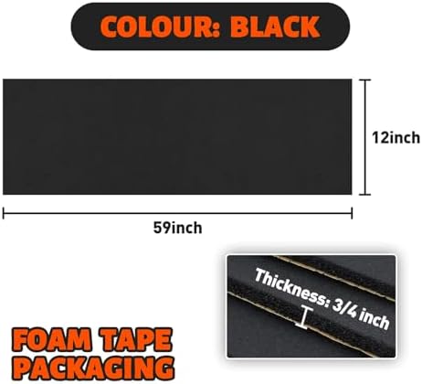 3/4''T x 12''W x 59''L Neoprene Sponge Foam Rubber Sheet Roll