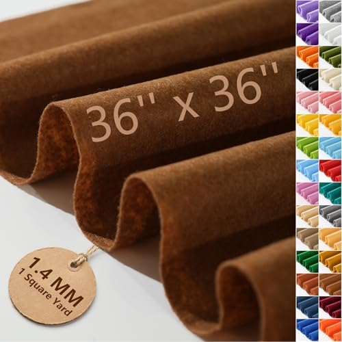 1.4mm Felt Fabric 36'' X 36'' Large Felt Sheets Soft Craft Felt by The Yard