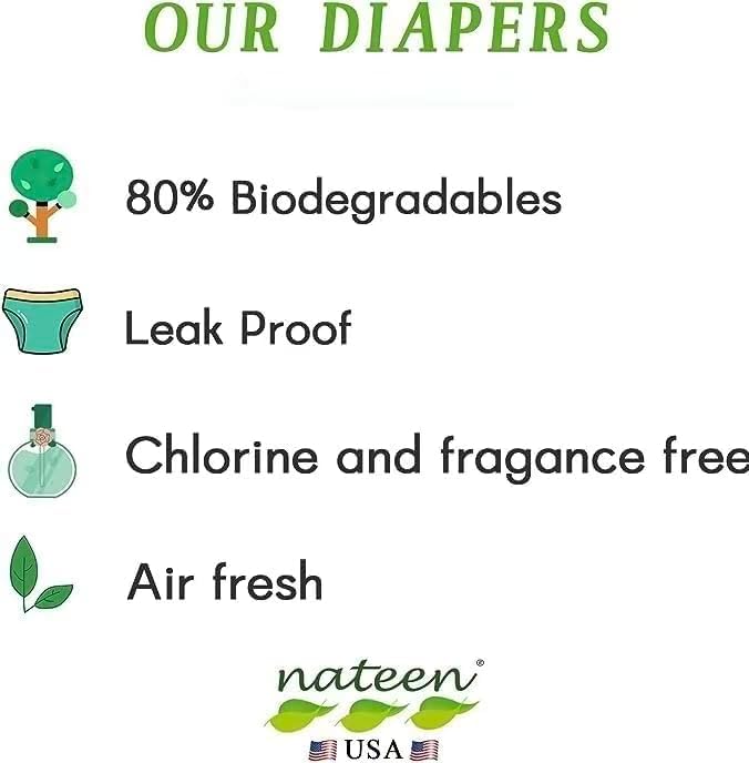 Nateen Combi Plus Adult Diapers with Tabs for Women and Men, Extra Absorbency Disposable Incontinence Briefs, Leakproof and Skin-Friendly Incontinence Underwear.Large, 10Count