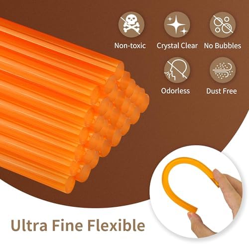 MATUFF Yellow High Viscosity Hot Glue Sticks, 0.43' Dia x 8' Long,