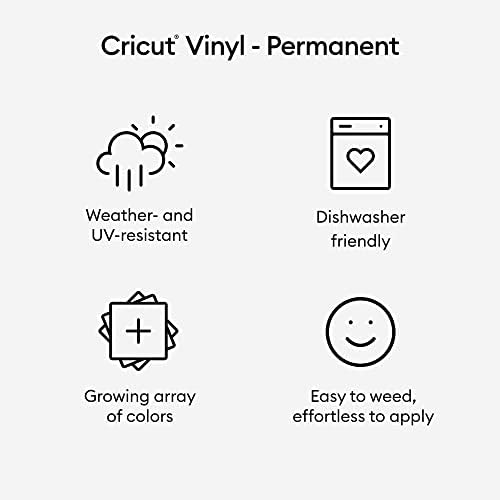 Cricut Premium Permanent Vinyl, Light Blue - 4ft Roll - Compatible
