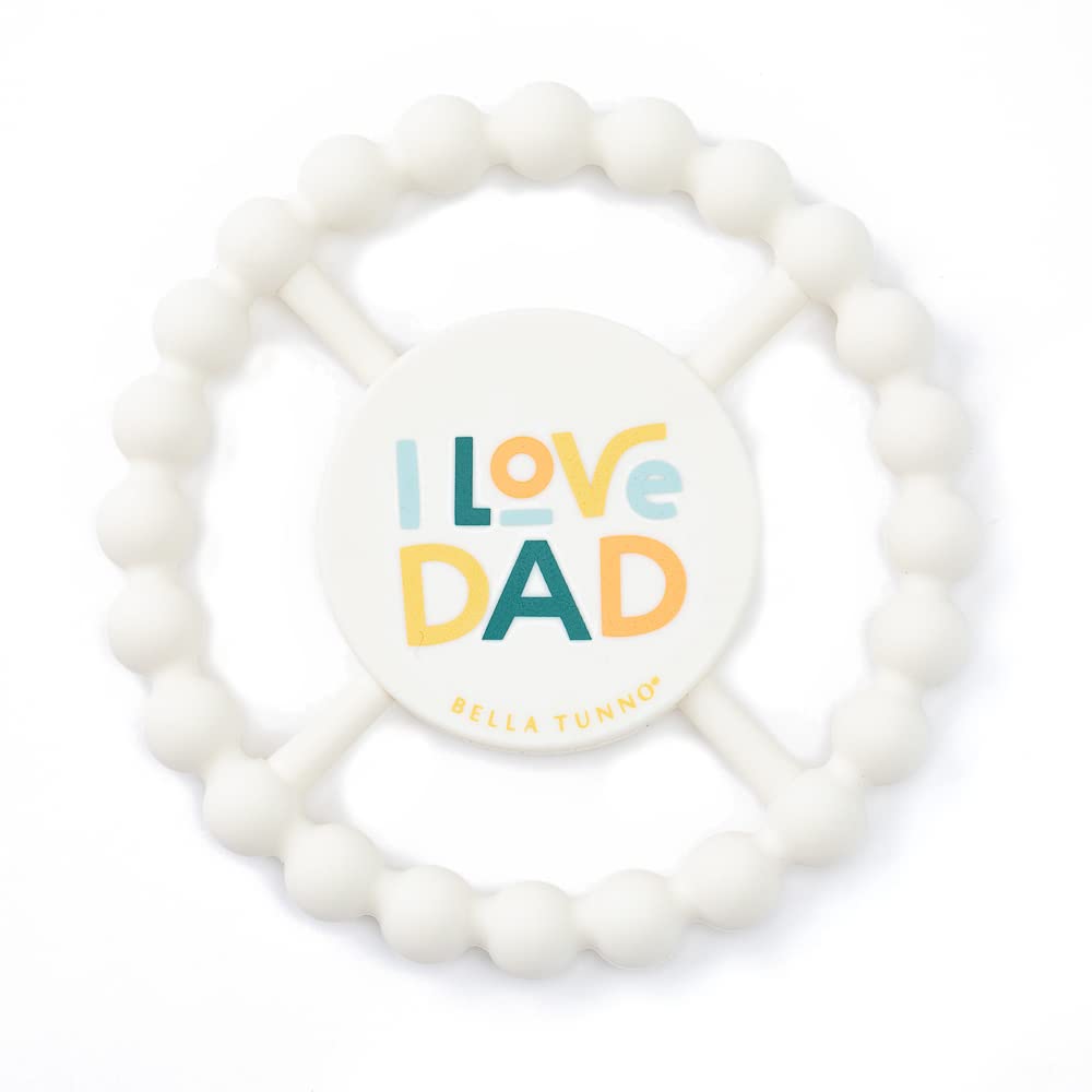 Baby Teether by Bella Tunno, Silicone Teethers for Babies 3-6 Months, 6-12 Months, Baby Toys, Pacifier, Teething Relief, Boys, Girls, I Love Dad