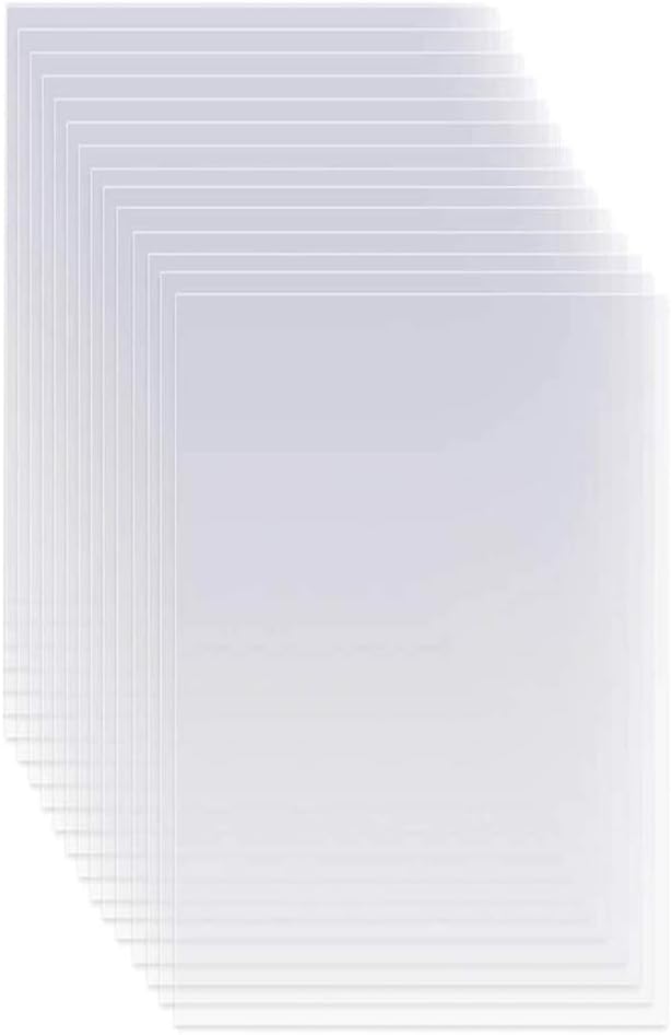 15 Pack 6 Mil Clear Mylar Stencil Sheets, Reusable Template Material, Make Your