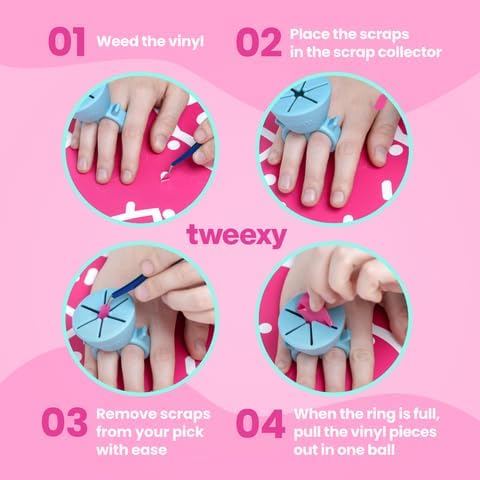 tweexy Craft Vinyl Weeding Scrap Collector Ring