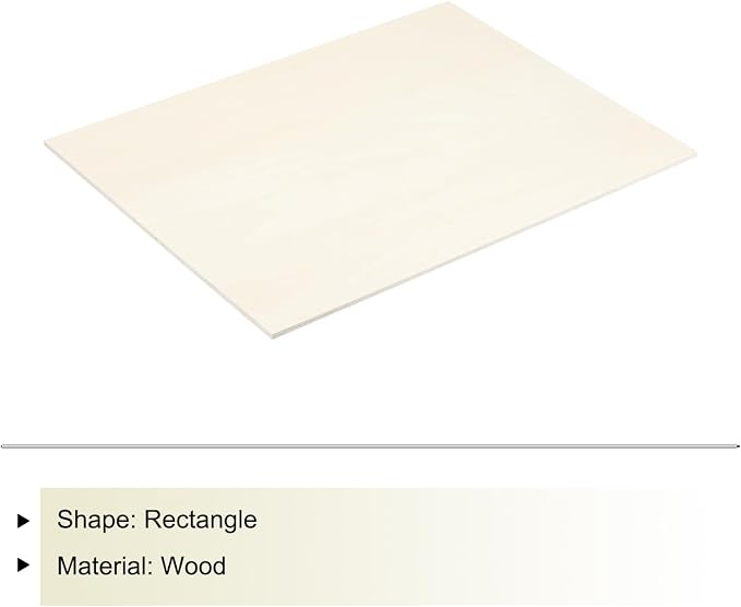 MECCANIXITY Basswood Sheet 11.8 x 7.9 x 0.2 Inch Unfinished Wood Boards Plywood