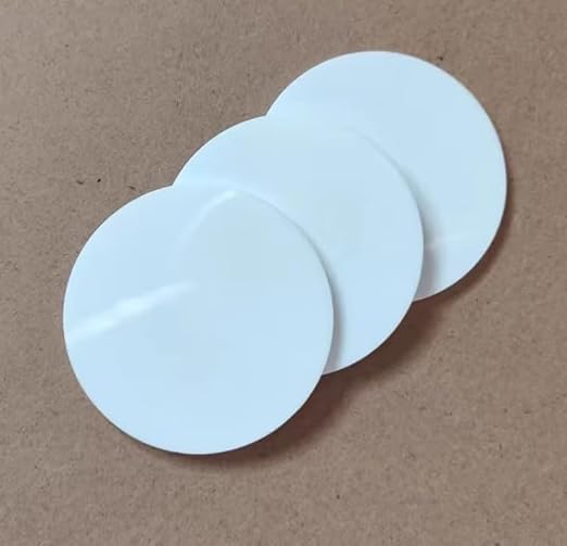 Set of 20 White Acrylic Discs, 1/8" Thick Round Transparent Circle Blanks