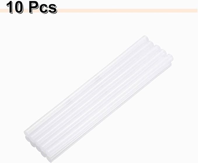 HARFINGTON 10pcs Hot Glue Sticks 0.43" Dia x 11.81" Long EVA Mini Hot Melt