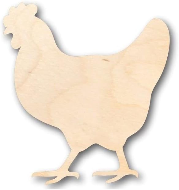 Unfinished Wood Hen Chicken Shape Farm Animal Craft up to 46" DIY 16" / 1"