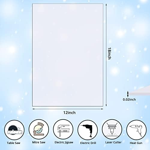 Zonon 5 Pcs Polycarbonate Clear Plastic Sheets