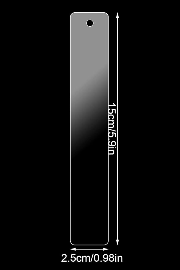 Blank Clear Acrylic Bookmarks Penta Angel 20Pcs Plastic Craft Transparent