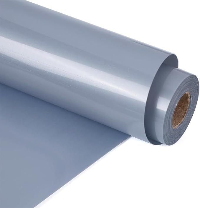 RENLITONG Silver Iron on Vinyl 12Inch by 13ft Roll Heat Transfer Vinyl