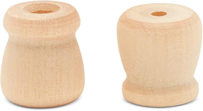 Bean Pot Candle Cups, 5/8 Inch, 1/4 Inch Hole, Wood Turnings