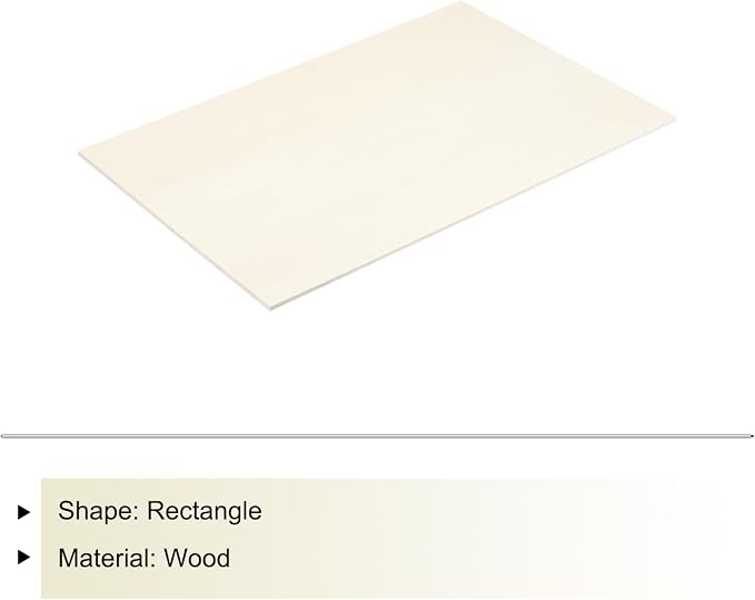 MECCANIXITY Basswood Sheet 11.8 x 3.9 x 0.2 Inch Unfinished Wood Boards Plywood