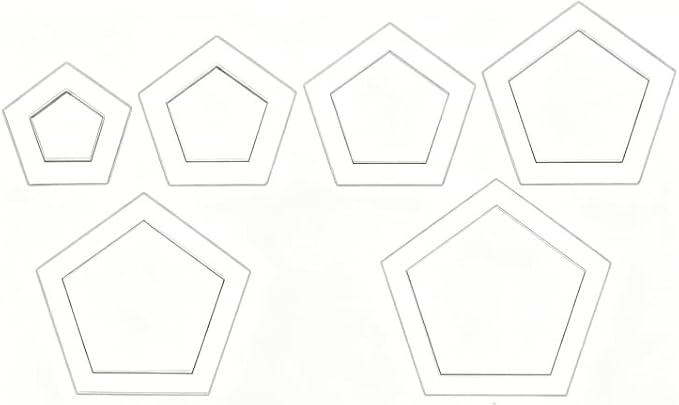 BENECREAT 16 pcs Pentagon Quilting Template, Acrylic Quilting Templates Rulers
