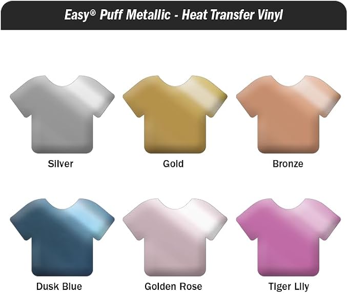 Siser Easy Puff Metallic HTV 11.8"x150ft Roll – Puffy Heat Transfer Vinyl –