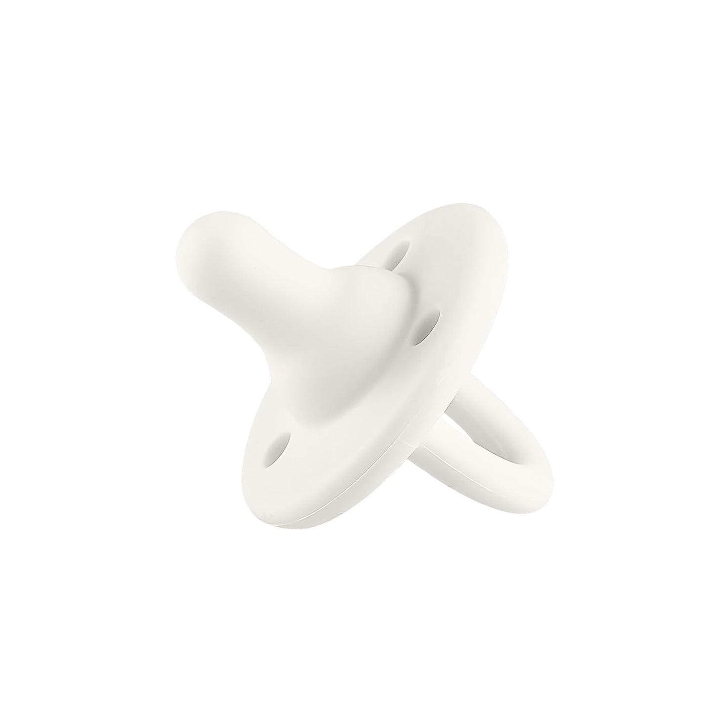 Lee Lee and Me Paci - Powder Color - 100% Medical Grade Silicone Pacifier Breast-Like Nipple Design for Better Latch - Size 0-18 months