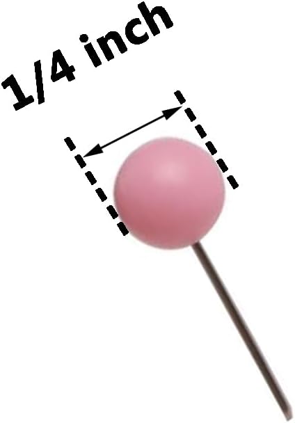 Tupalizy 100PCS 1/4 Inch Small Round Head Map Tacks Pins