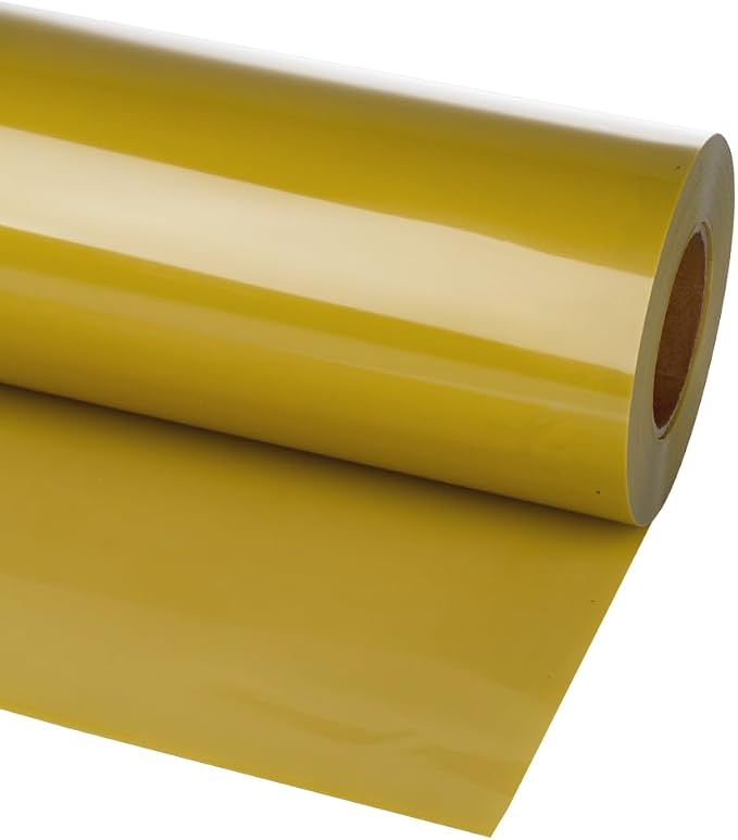 guangyintong Heat Transfer Vinyl Golden HTV Rolls, Matte Surface PU Material
