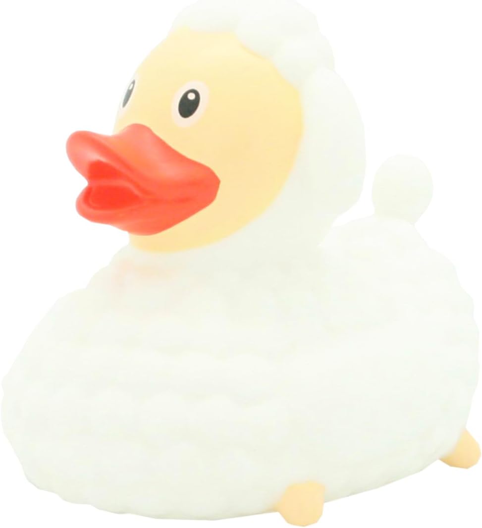 Sheep Rubber Duck Bath Toy, White, 3 inches
