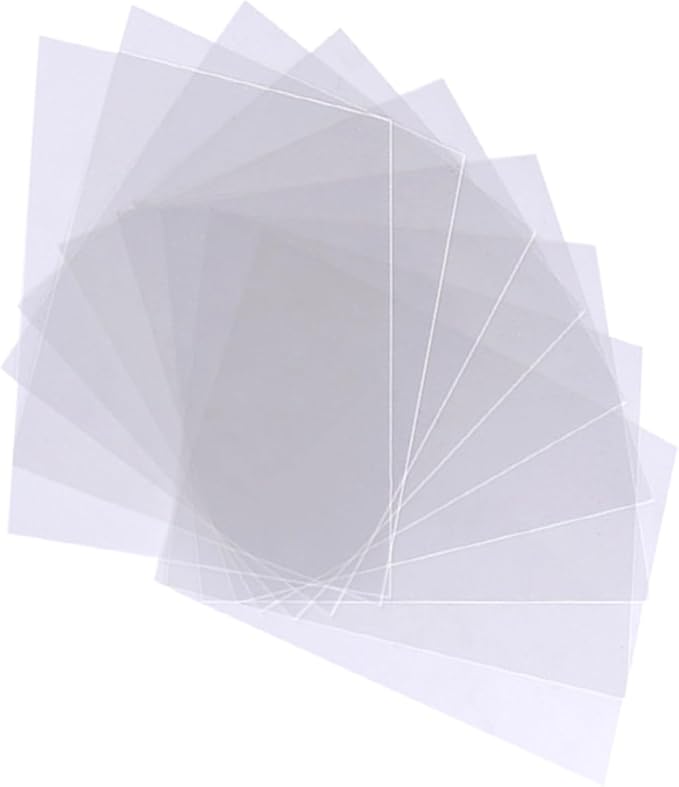NUOBESTY Transparent Plastic Sheets 10 Pieces Clear Pet Film Sheets