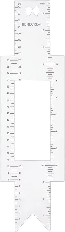 BENECREAT Cheer Bow Template Ruler, 13.8x3.8inch Large Acrylic Template Rulers