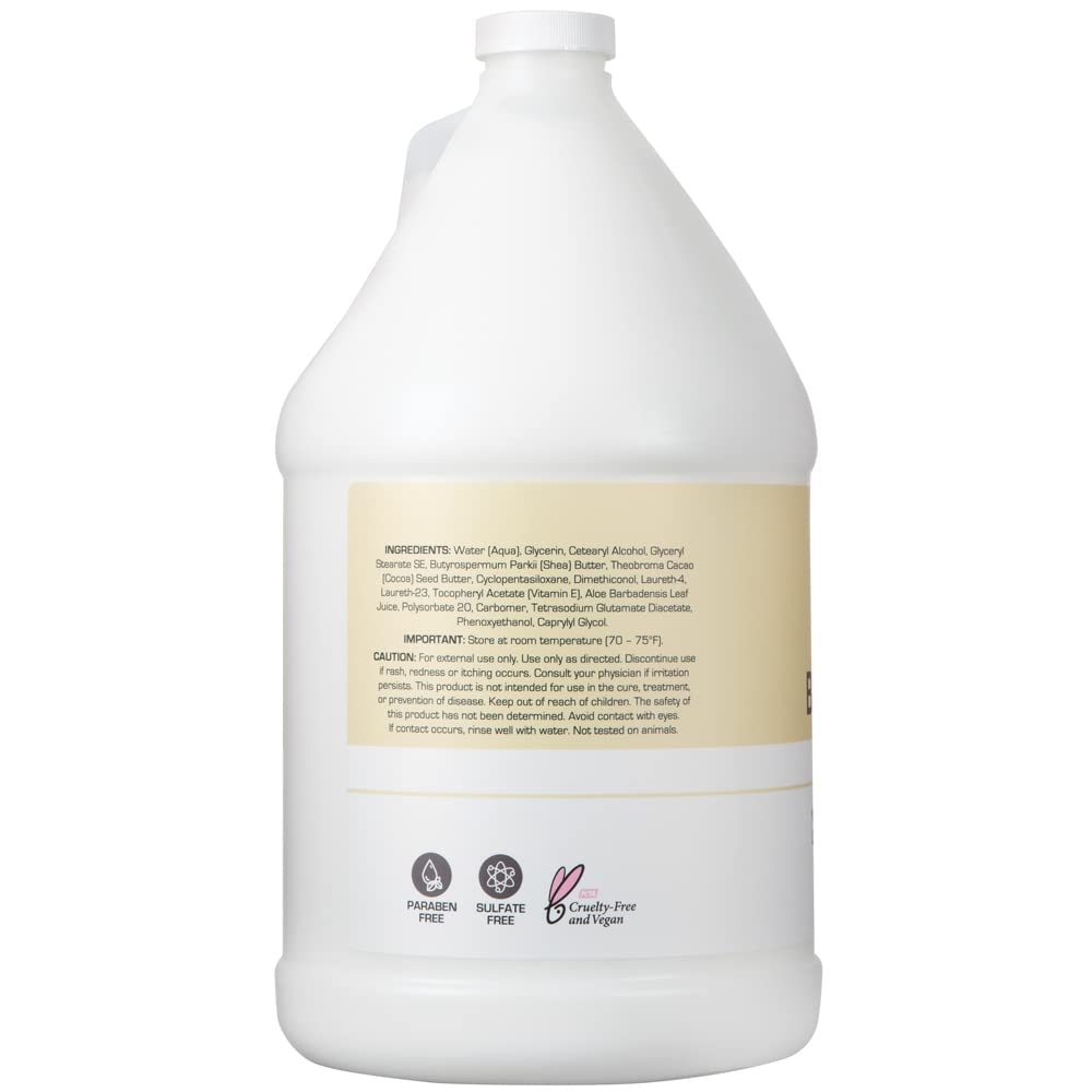 Ginger Lily Farms Club & Fitness Soothing Butter Lotion for Dry Skin, 100% Vegan & Cruelty-Free, Fragrance Free, 1 Gallon (128 fl oz) Refill (Pack of 2)