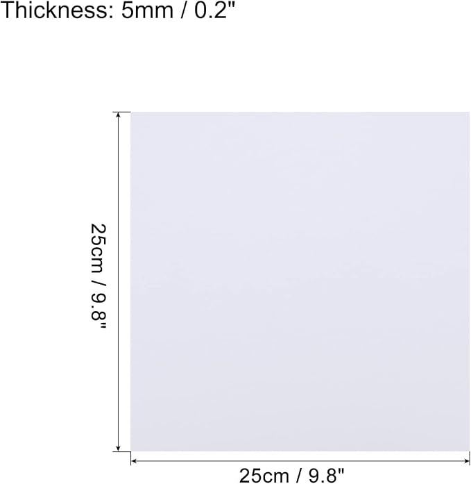 MECCANIXITY EVA Foam Sheets White 9.8 Inch x 9.8 Inch 5mm Thick Crafts Foam