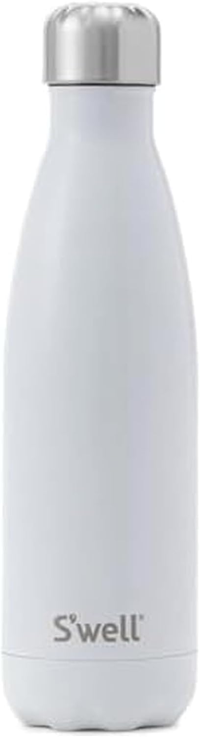 S'well Stainless Steel Water Bottle, 17oz, Angel Food, Triple Layered Vacuum Insulated Containers Keeps Drinks Cold for 36 Hours and Hot for 18, BPA Free, Perfect for On the Go