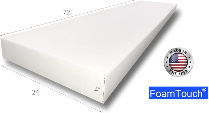 FoamTouch Upholstery Foam Cushion High Density, Made In USA
