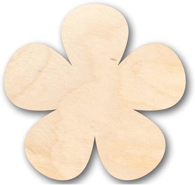 Unfinished Wood Flower Shape Spring Craft up to 46" DIY 16" / 1/8"
