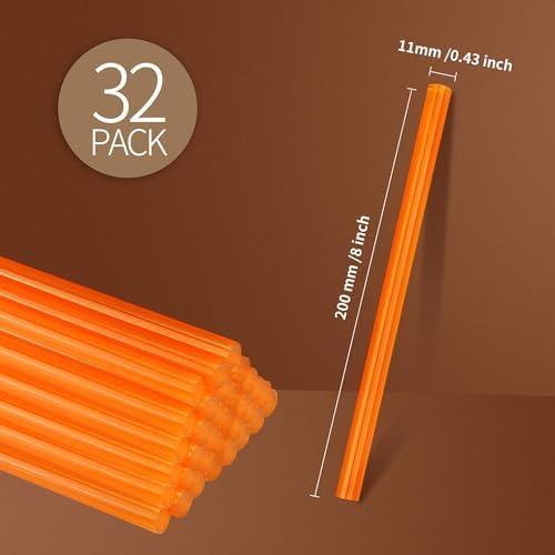 MATUFF Yellow High Viscosity Hot Glue Sticks, 0.43' Dia x 8' Long,