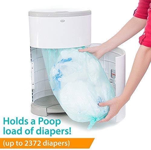 Jasclair Refill Bags Compatible with Dekor Plus Diaper Pail (4 Pack) | Odor-Locking Multi-Layer Liners | Light Baby Powder Scent | Leak-Resistant & Easy to Use | Not for Dekor Classic