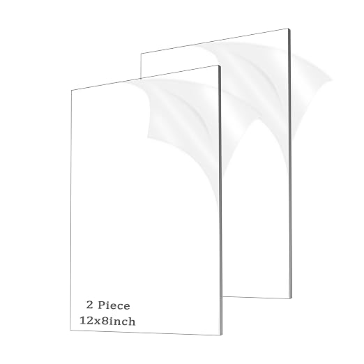 2 Pieces 1/8" Thick Acrylic Sheets, Plexiglass Sheets, Photo Frames